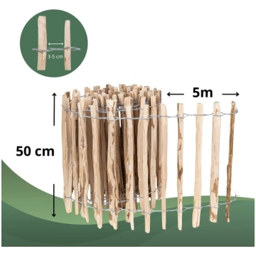 Creative Home dārza āra žogs | 50 cm augsts, 5 m g