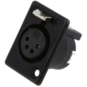 Connector: XLR; socket; female; 10A; 50V; PIN: 4; 