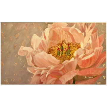 PEONIJA CORAL CHARM 120x70 cm eļļas/ audekls/ roku