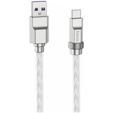 SILIKONA CABLE HOCO TYPE-A - TYPE-C, 100W, CAURSPĪ