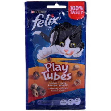 FELIX Play Tubes Chicken, Liver - dry cat food - 5