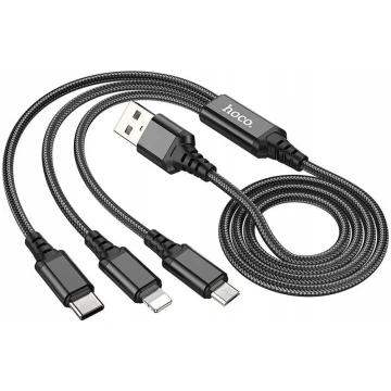 HOCO cable 3 in1 USB A to Lightning | Micro USB | 