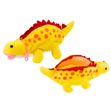 Plush Dinosaur Pencil Case Storage Box Pendant Yel