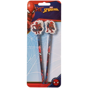 Zīmuļi ar dzēšgumijas uzgaļiem SPIDERMAN, komplekt
