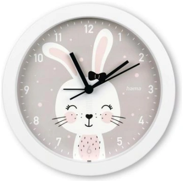Hama Maui Analog Clock, Round, Grey, White 0022220