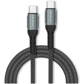 Qoltec USB 2.0 kabelis Type C uz Type C 100W QC 3.