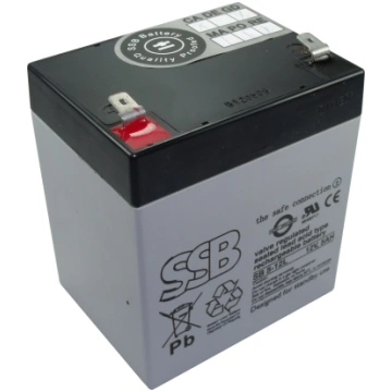 SSB rechargeable battery 12V/5Ah - faston 6 3 mm (