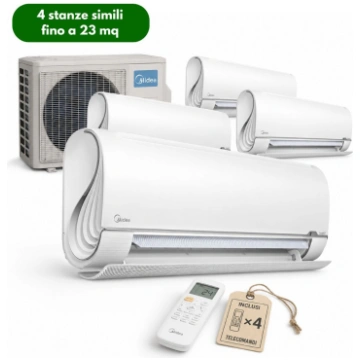 Midea Breezeless+ Quadri Split 10,5 kW - 4 unità i