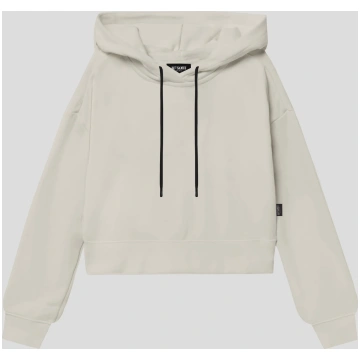 ESSENTIAL SAND REGULAR FIT WARM FLEECE CROP HOODIE