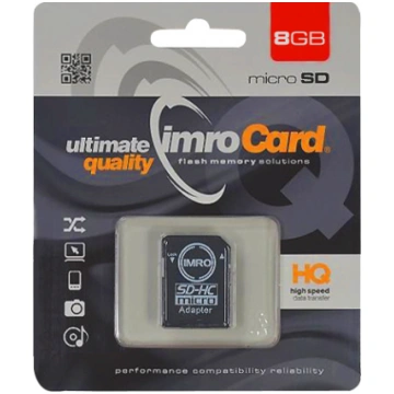 Imro memory card 8GB microSDHC cl. 4 + adapter ( M