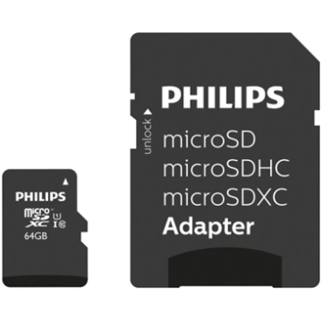 Philips MicroSDXC 64GB class 10/UHS 1 + Adapter MA