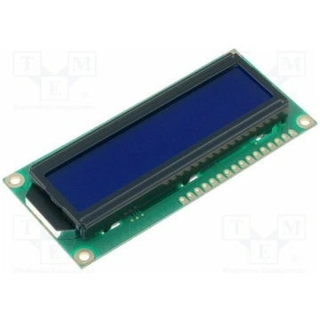 Display: LCD; alphanumeric; STN Negative; 16x2; bl