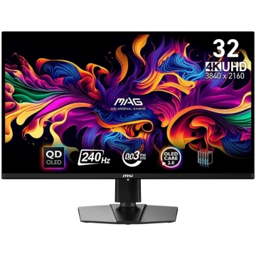 Monitors MSI MAG 321UPX, QD-OLED, 240 Hz, 4K UHD, 