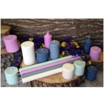 Laureta Candles Rapšu vaska sveces cilindra formas