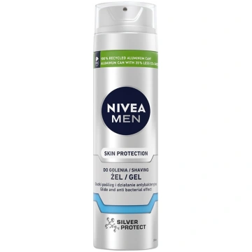 Skūšanās gēls Nivea Silver Protect, 200 ml