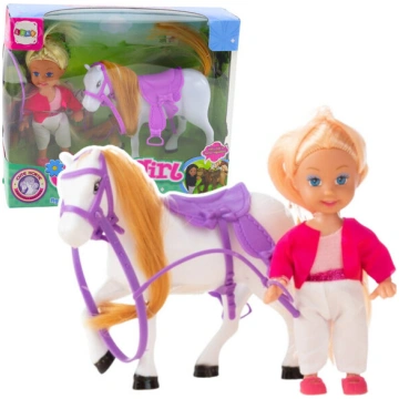 Mini lelle jātniece ar zirgu Nav norādīts