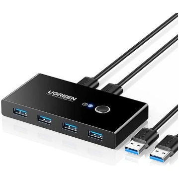 UGREEN USB slēdzis 2PC 2 ieejas un 4 izejas USB 3.