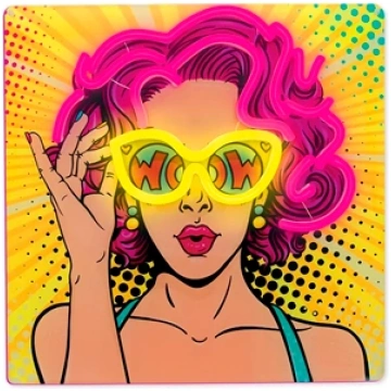 LED Neona gaismas izkārtne - ART POWER WOMAN