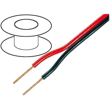 Wire: loudspeaker cable; 2x0.35mm2; stranded; OFC;
