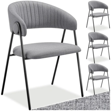 tectake® Armrest Chairs, Set of 4, Stylish Dining