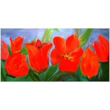 Glezna, Tulpes, 100x50, a/e, 2014