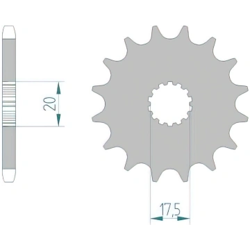 Priekšējais ritenis Afam 428 / 15 zobi YZ 85 10752