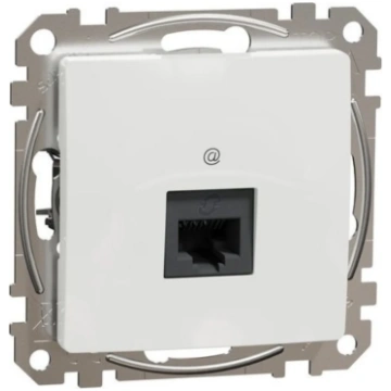 1xRJ45 datu kontaktligzda CAT5E UTP, balts, Sedna 