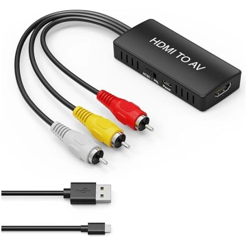 HDMI zu RCA Konverter, HDMI zu AV 3RCA CVBs Compos