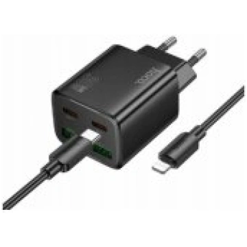 Hoco N56 2xUSB A/ C QC3.0 PD 3A 30W + Cable Lightn