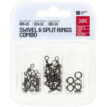 Komplekts Lucky John Pro Series SWIVEL & SPLIT RIN