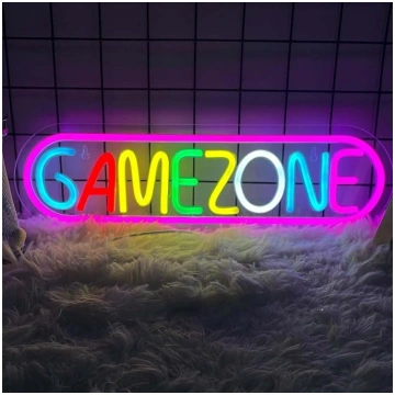 Deluisho GameZone LED neona zīme, spēļu neona gais