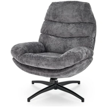 DARIO leisure chair, with stool grey