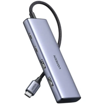 Ugreen USB-C centrmezgla adapteris - 2x USB-A 2x U