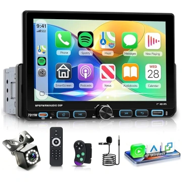 Rimoody Autoradio 1 Din mit Wireless Carplay Andro