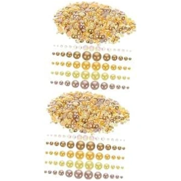 NUOBESTY 2stücke Resin Halbperlen Strass-applikati