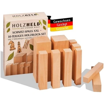 HOLZHELD Karvinga kokmateriāli bērniem - 10 gabalu