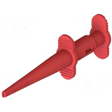 Clip-on probe | hook type | 5A | red | 4mm | L: 12