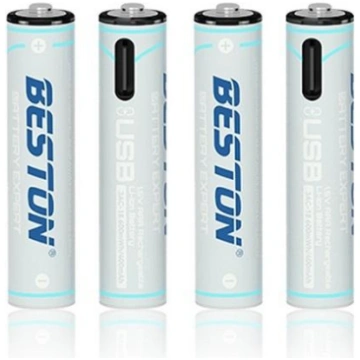AAA uzlādējamas baterijas ar USB-C ligzdu, 400 mAh