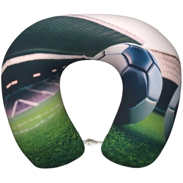Futbola ceļojuma spilvens Premium Memory Foam ērts