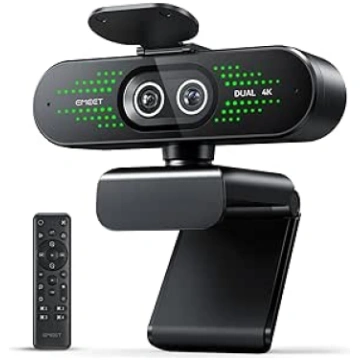 EMEET Nova 4K Dual Camera Webcam for PC, Wide Angl