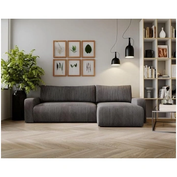 Kaiser Möbel, Corner Sofa with Sleep Function, wit