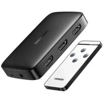 HDMI slēdzis Ugreen 80125 4K Ultra HD Melns