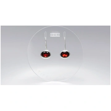 "To love deeply" silver earrings with garnets · AR