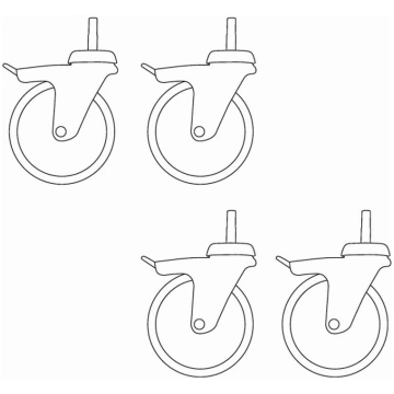 Aukstuma atvilktņu bloks ar Wheels - gn1/1 116 l F