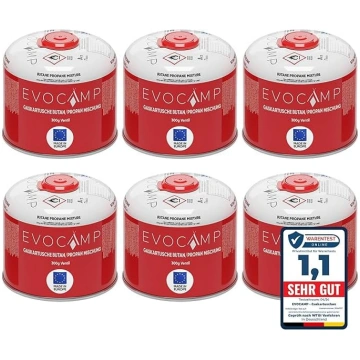 EVOCAMP gāzes kasetnes propāns-butāns 300 g, skrūv