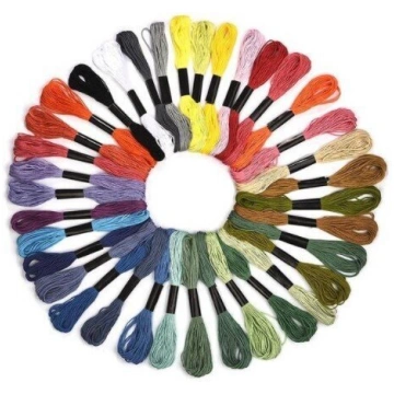 Kokvilnas izšūšanas diegi Muline RainBow® 36 dažād