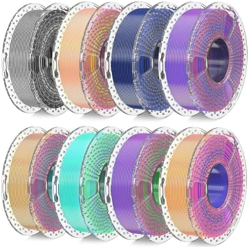 SUNLU 3D printera filamentu komplekts, zīda divkrā