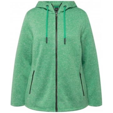 Ulla Popken Melange Knit Fleece Lined Hoodie Sprin