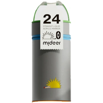 Akrila flomāsteri Straight Liquid, divpusēji, 24 g