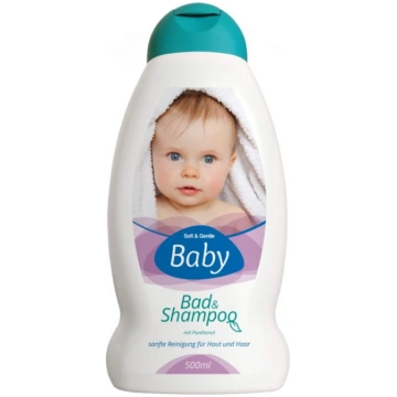 SOFT & GENTLE Baby šampūns un vannas putas, 500 ml